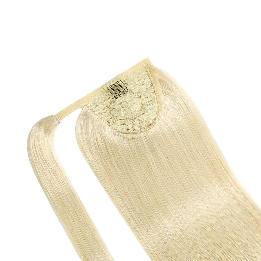 Platinum Blonde (#60) Wrap Around Ponytail Extension