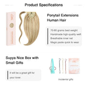 Ash Blonde / Bleach Blonde Balayage (#P18/613) Wrap Around Ponytail Extension
