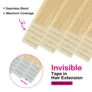 SUYYA Invisible Tape ins Bleach Blonde (#613)  Human Hair Extensions 20Pcs