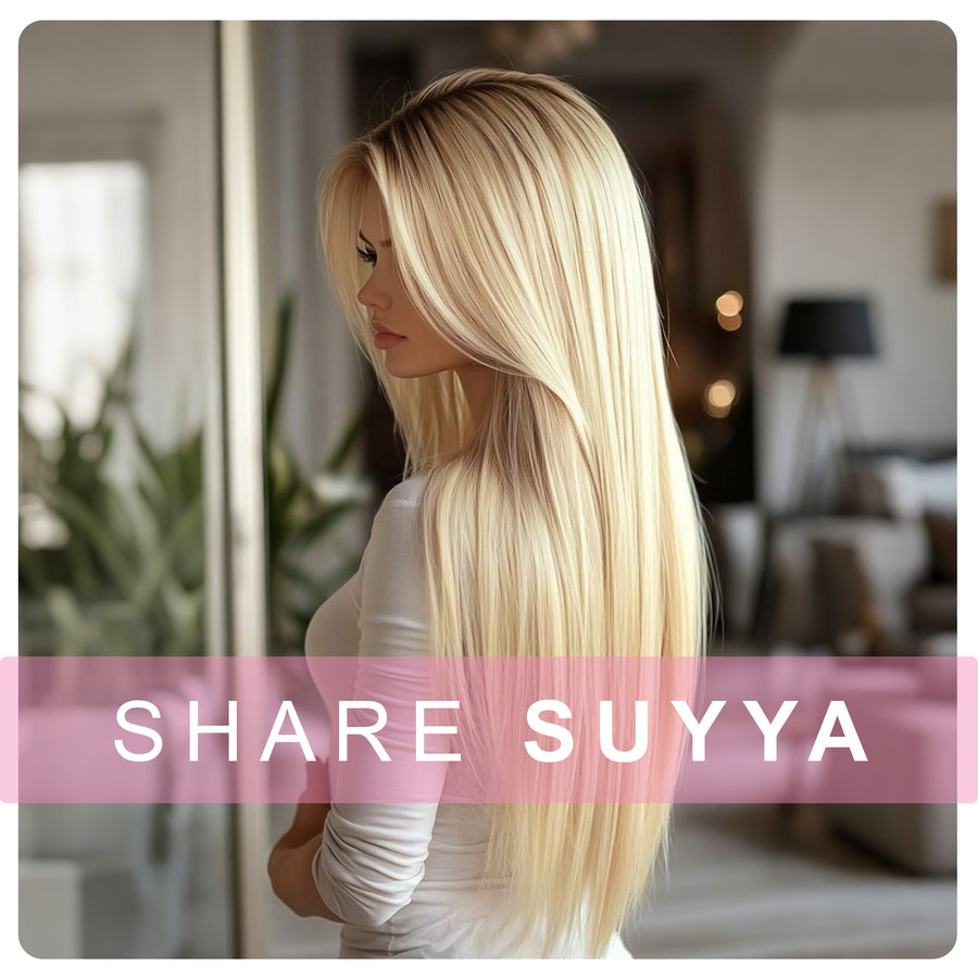 Bleach Blonde (#613) Clip In Hair Extensions