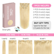 Bleach Blonde (#613) Clip In Hair Extensions