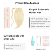 Platinum Blonde (#60) Wrap Around Ponytail Extension