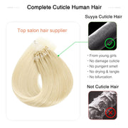 Platinum Blonde (#60) Micro Loop Hair Extensions
