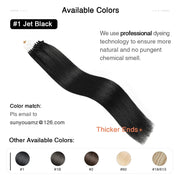 Jet Black (#1) Micro Loop Hair Extensions