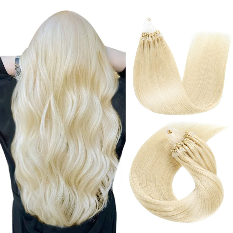 Platinum Blonde (#60) Micro Loop Hair Extensions