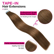 SUYYA Chestnut Brown (#6) Tape-In Hair Extensions | 20Pcs