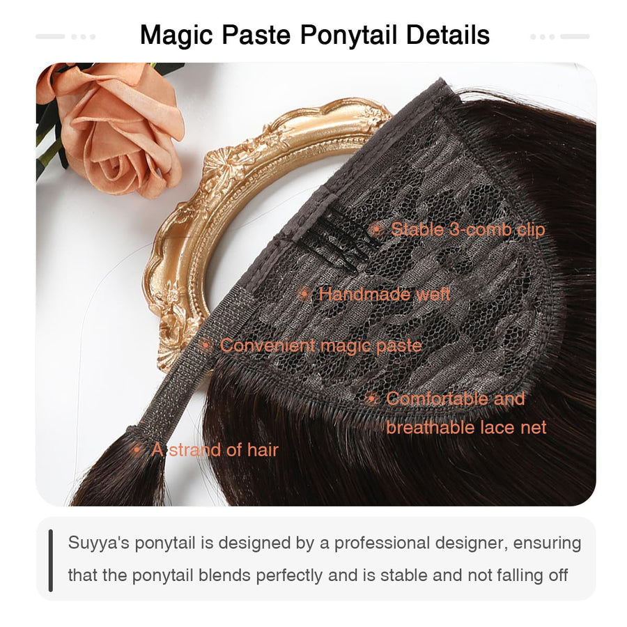 Darkest Brown (#2) Wrap Around Ponytail Extension