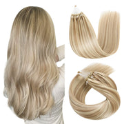 Ash Blonde / Bleach Blonde Balayage (#P18/613) Micro Loop Hair Extensions