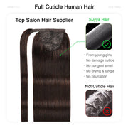Darkest Brown (#2) Wrap Around Ponytail Extension