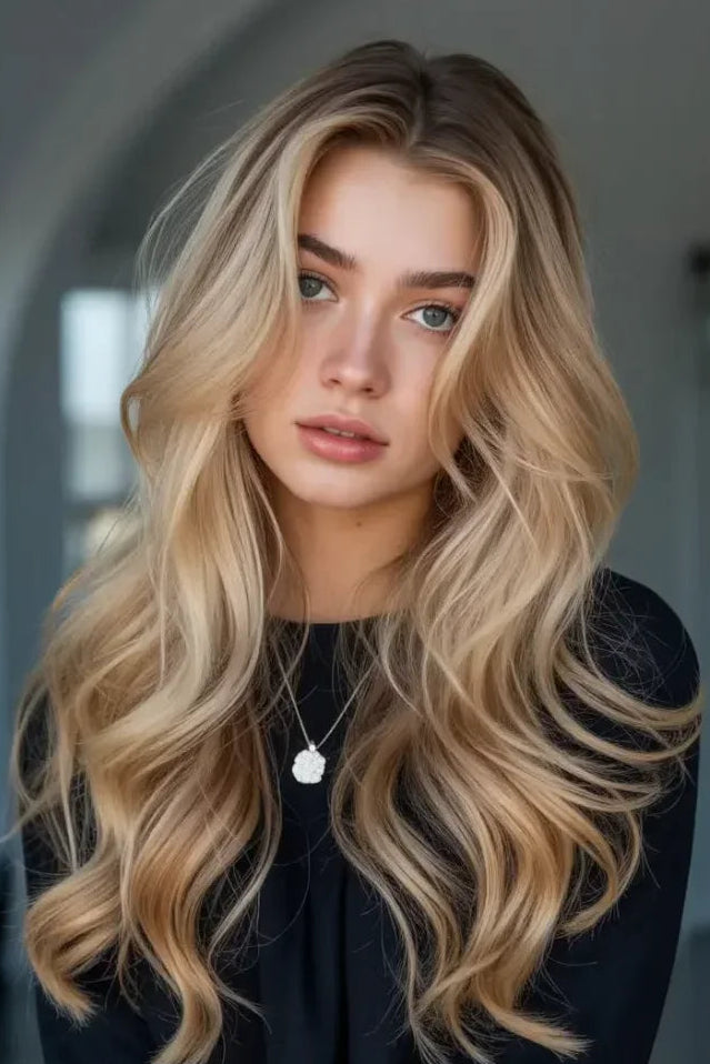 SUYYA Human Invisible Tape ins (#P6/613/T4) Balayage Chocolate Brown / Bleach Blonde / Chestnut Brown Hair Extensions 20Pcs