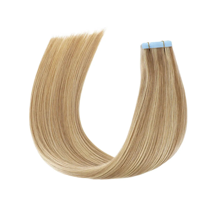 SUYYA Invisible Tape ins (#P18/613) Ash Blonde / Bleach Blonde Balayage Hair Extensions