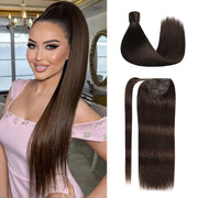 Darkest Brown (#2) Wrap Around Ponytail Extension