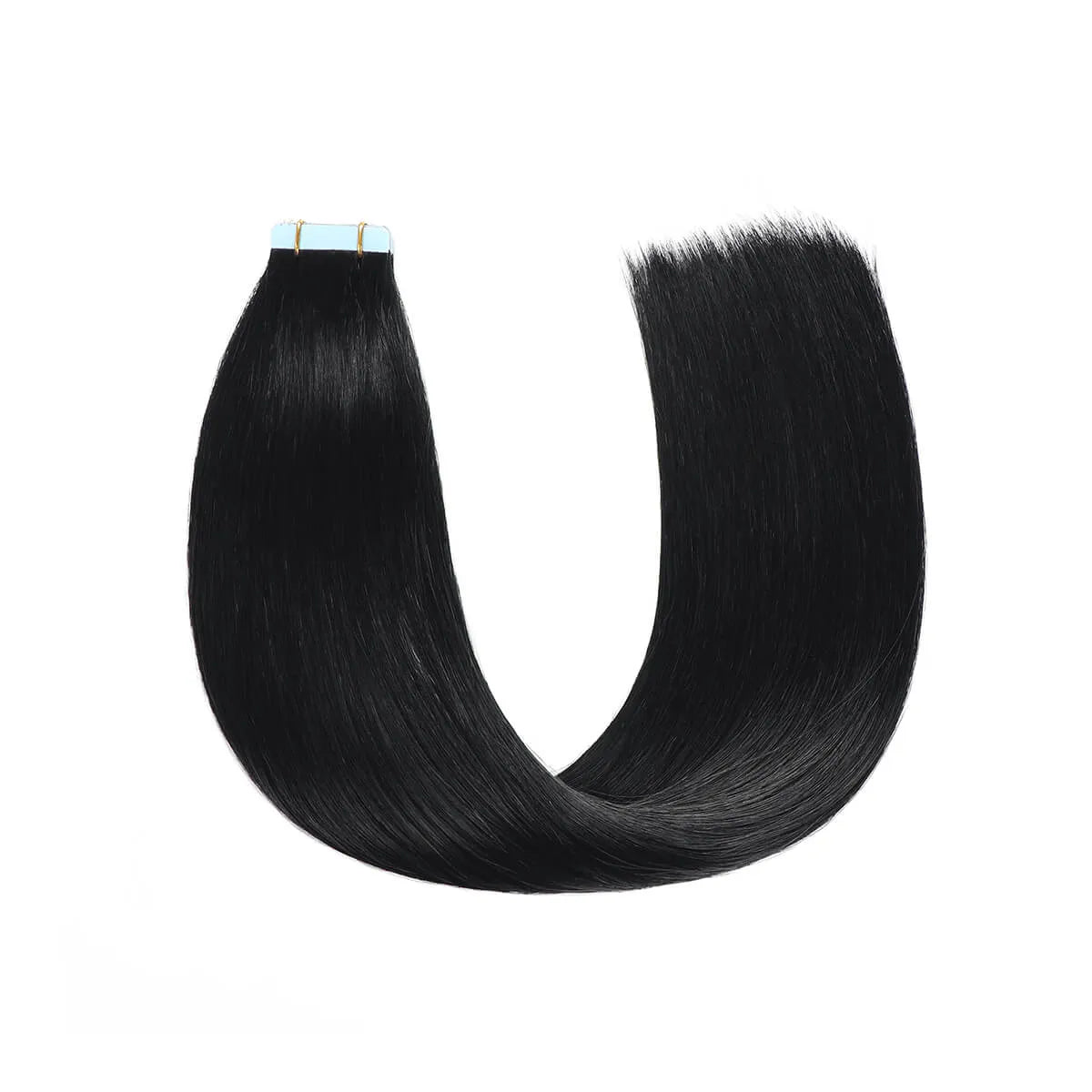 SUYYA 100% Real Remy Human Hair Jet Black (#1) Tape-In Hair Extensions | 20Pcs