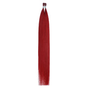 SUYYA Virgin Human Hair Prebonded I Tip Extensions Stick Tip Cold Fusion Hair #RED