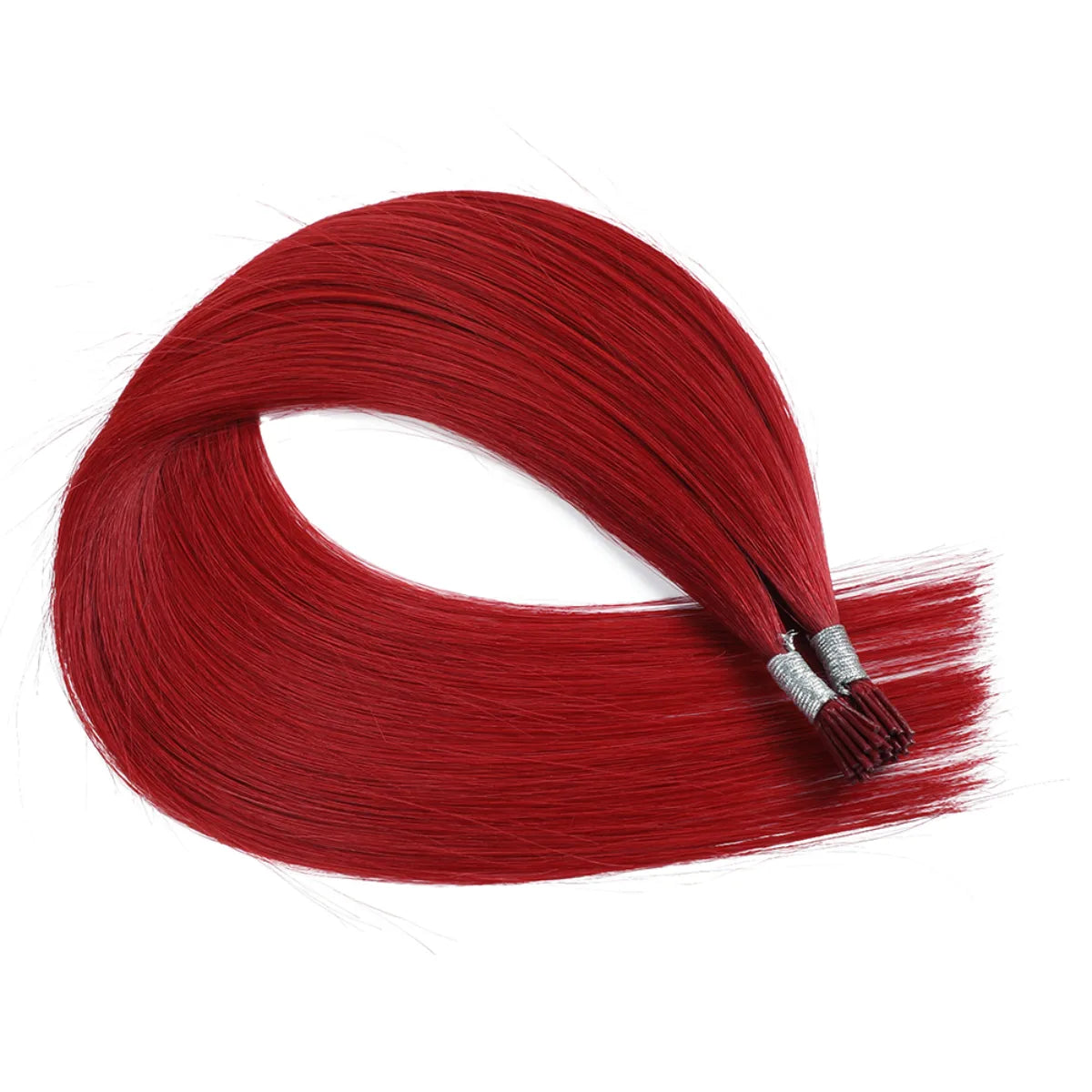 SUYYA Virgin Human Hair Prebonded I Tip Extensions Stick Tip Cold Fusion Hair #RED