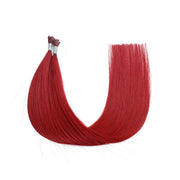 SUYYA Virgin Human Hair Prebonded I Tip Extensions Stick Tip Cold Fusion Hair #RED
