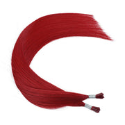SUYYA Virgin Human Hair Prebonded I Tip Extensions Stick Tip Cold Fusion Hair #RED