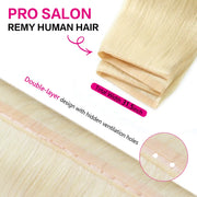 SUYYA Butterfly Weft 100% Real Remy Human Hair Extensions Platinum Blonde (#60)