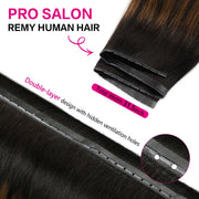SUYYA Butterfly Weft Hair Extensions Natural Black / Chestnut Brown Balayage (#P1B/6/T1B)