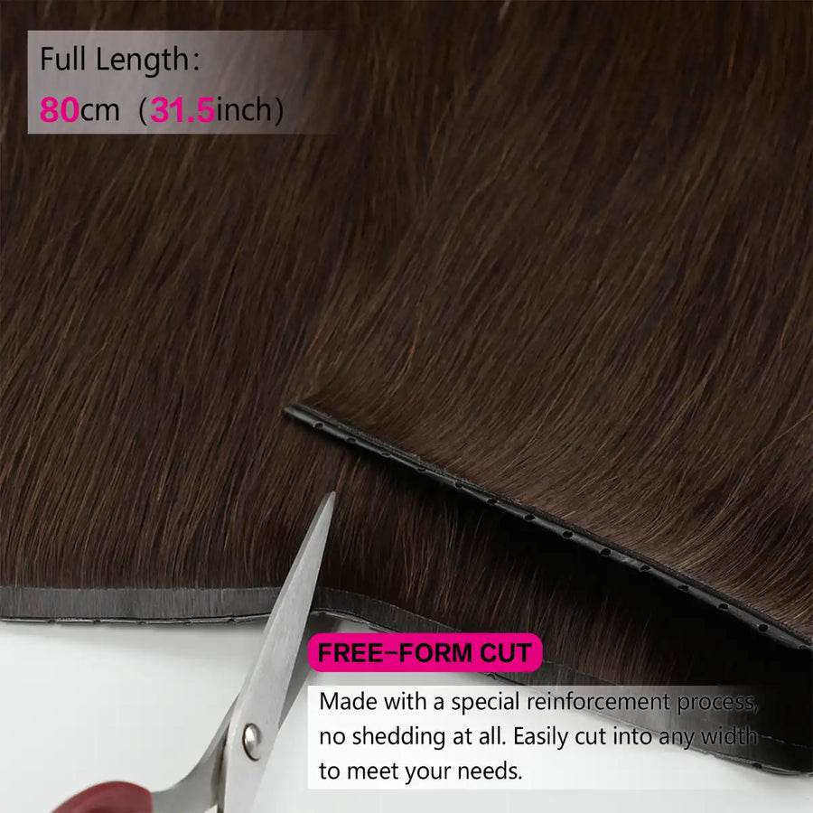 SUYYA Butterfly Weft Luxy Human Hair ExtensionsDarkest Brown (#2)