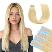 SUYYA Bleach Blonde (#613) Tape-In Hair Extensions | 20Pcs