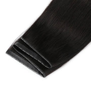 SUYYA 100% Virgin Human Hair Butterfly Weft Hair Extensions Natural Black (#1B)