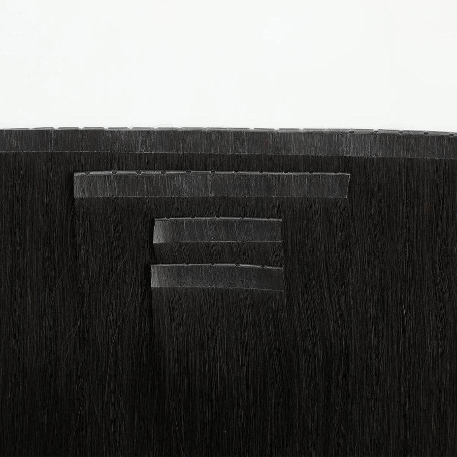 SUYYA 100% Virgin Human Hair Butterfly Weft Hair Extensions Natural Black (#1B)