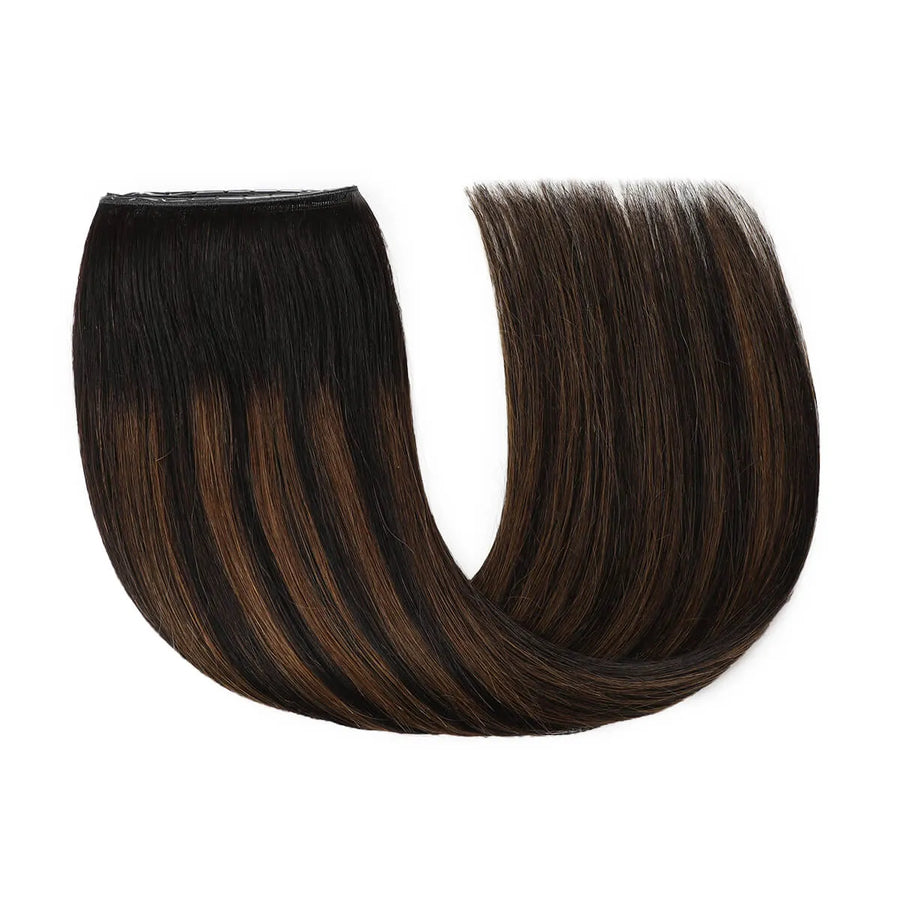 SUYYA Butterfly Weft Hair Extensions Natural Black / Chestnut Brown Balayage (#P1B/6/T1B)
