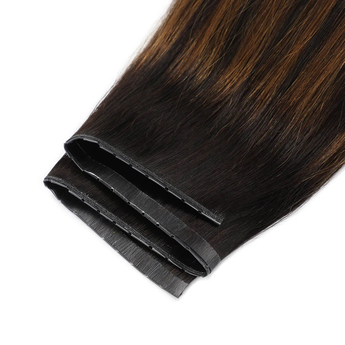 SUYYA Butterfly Weft Hair Extensions Natural Black / Chestnut Brown Balayage (#P1B/6/T1B)