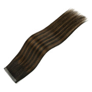 SUYYA Butterfly Weft Hair Extensions Natural Black / Chestnut Brown Balayage (#P1B/6/T1B)