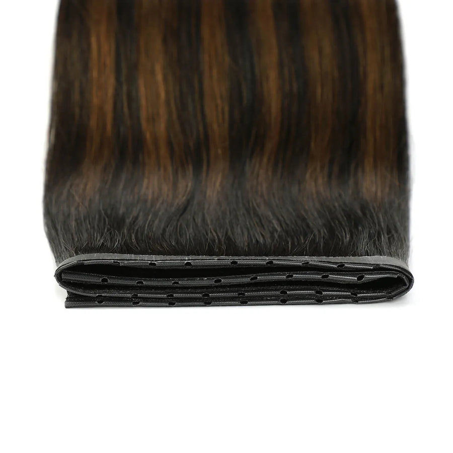 SUYYA Butterfly Weft Hair Extensions Natural Black / Chestnut Brown Balayage (#P1B/6/T1B)