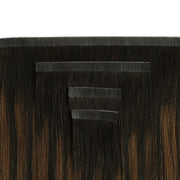 SUYYA Butterfly Weft Hair Extensions Natural Black / Chestnut Brown Balayage (#P1B/6/T1B)