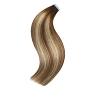 SUYYA Chocolate Brown / Bleach Blonde / Chestnut Brown Balayage (#P6/613/T4) Tape-In Hair Extensions | 20Pcs