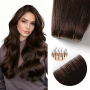 SUYYA Invisible Tape ins Darkest Brown (#2) Hair Extensions