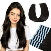 SUYYA Natural Black (#1B) Tape-In Hair Extensions | 20Pcs
