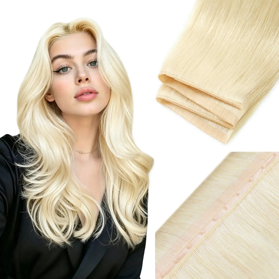 SUYYA Butterfly Weft Luxy Human Hair ExtensionsDarkest Brown (#2)