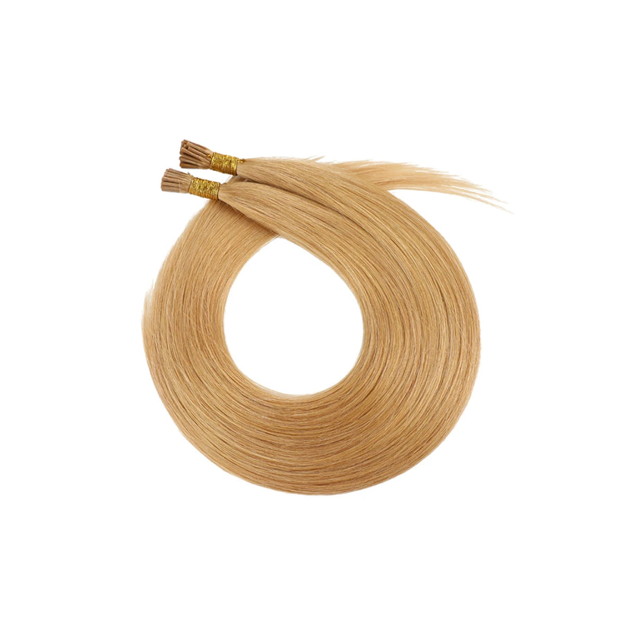 SUYYA Virgin Human Hair Prebonded I Tip Extensions Stick Tip Cold Fusion Hair Strawberry Blonde (#P27)