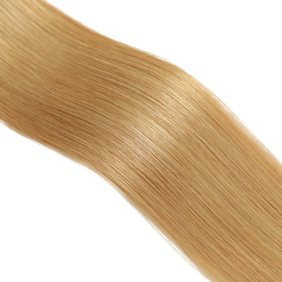 SUYYA Virgin Human Hair Prebonded I Tip Extensions Stick Tip Cold Fusion Hair Strawberry Blonde (#P27)