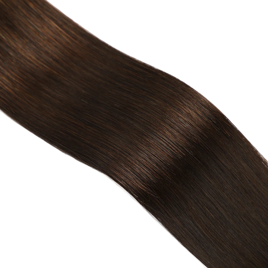 SUYYA Virgin Human Hair Prebonded I Tip Extensions Stick Tip Cold Fusion Hair  Darkest Brown (#2)
