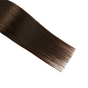 SUYYA Virgin Human Hair Prebonded I Tip Extensions Stick Tip Cold Fusion Hair  Darkest Brown (#2)