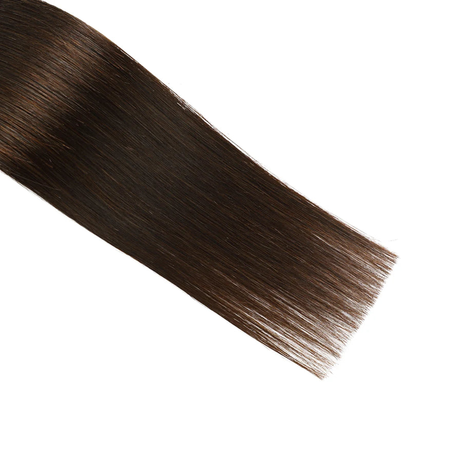 SUYYA Virgin Human Hair Prebonded I Tip Extensions Stick Tip Cold Fusion Hair  Darkest Brown (#2)