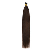 SUYYA Virgin Human Hair Prebonded I Tip Extensions Stick Tip Cold Fusion Hair  Darkest Brown (#2)