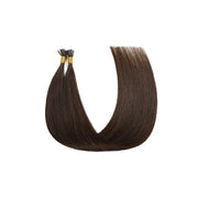 SUYYA Virgin Human Hair Prebonded I Tip Extensions Stick Tip Cold Fusion Hair  Darkest Brown (#2)