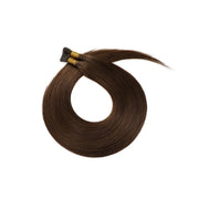 SUYYA Virgin Human Hair Prebonded I Tip Extensions Stick Tip Cold Fusion Hair Chocolate Brown (#4)