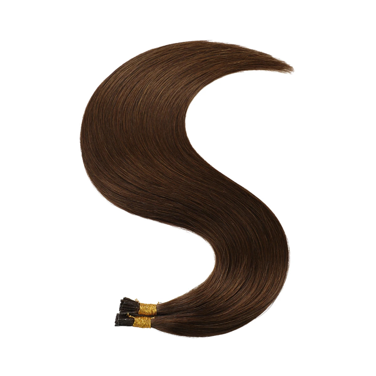 SUYYA Virgin Human Hair Prebonded I Tip Extensions Stick Tip Cold Fusion Hair Chocolate Brown (#4)
