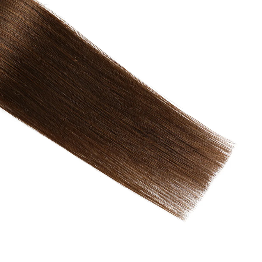 SUYYA Virgin Human Hair Prebonded I Tip Extensions Stick Tip Cold Fusion Hair Chocolate Brown (#4)