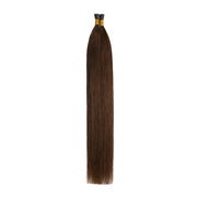 SUYYA Virgin Human Hair Prebonded I Tip Extensions Stick Tip Cold Fusion Hair Chocolate Brown (#4)
