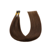 SUYYA Virgin Human Hair Prebonded I Tip Extensions Stick Tip Cold Fusion Hair Chocolate Brown (#4)