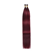 SUYYA Virgin Human Hair Prebonded I Tip Extensions Stick Tip Cold Fusion Hair Burgundy (#99J)