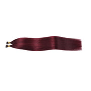 SUYYA Virgin Human Hair Prebonded I Tip Extensions Stick Tip Cold Fusion Hair Burgundy (#99J)